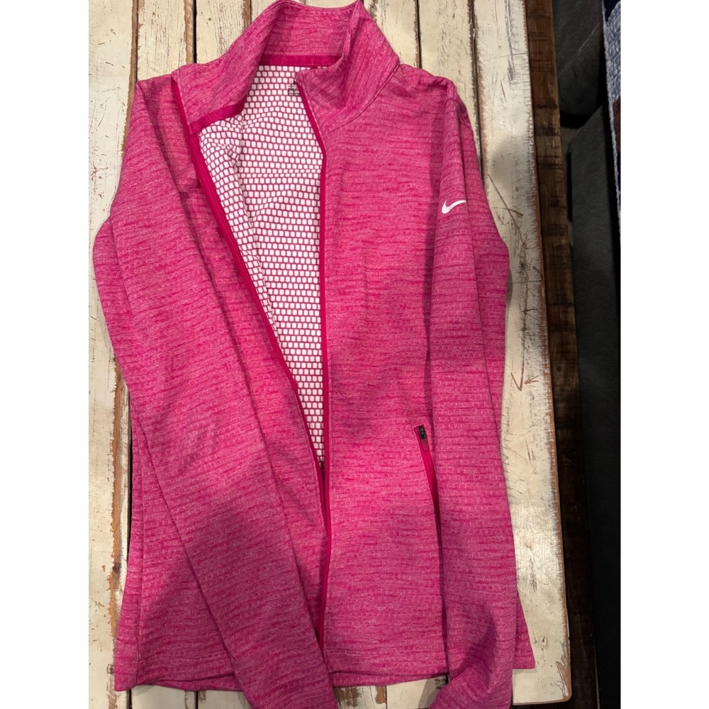 Nike Golf Kids Dri-FIT Pink Heathered Full Zip Jacket XS